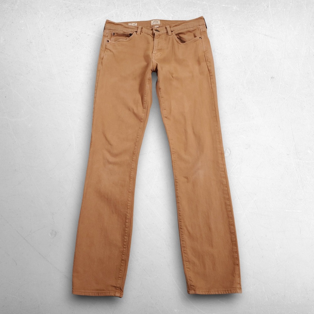 J.Crew 484 Slim Jeans Men 32 Brown Earthy Normcore Workwear Gorpcore Stretch